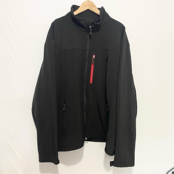 Phat Farm Other - Phat Farm Classics 3X Black Softshell‎ Jacket Full Zip Golf Big & Tall Mens